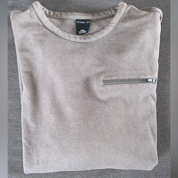 Grand AC Mens Activewear Sweatshirt - Gray, Size XXL - Picture 2 of 7